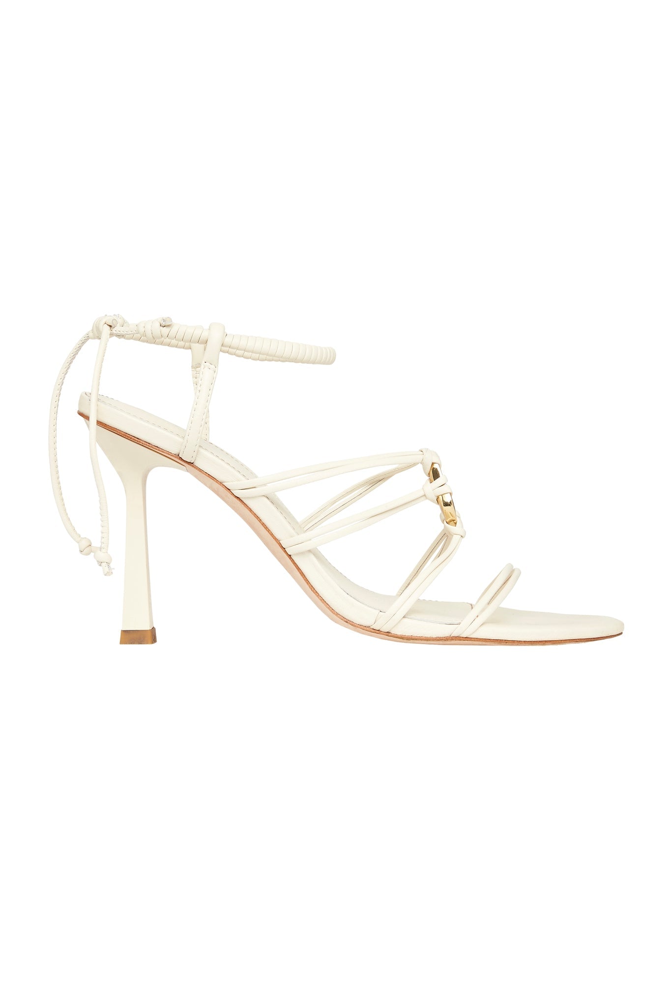 White Faux Leather Strappy Lace Up Square Toe Heels – FloralKini